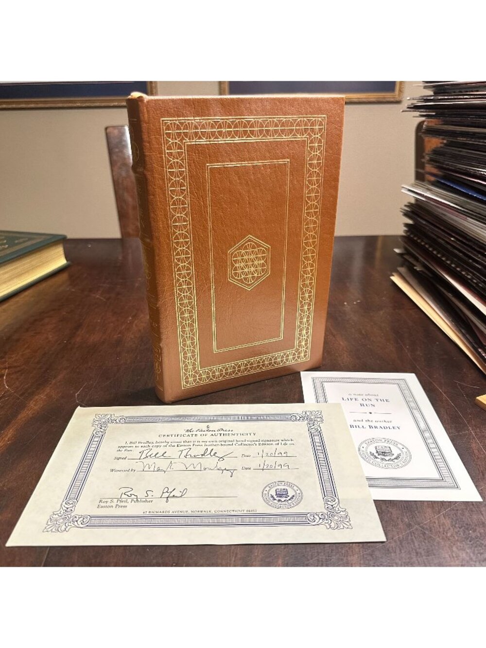 Life On The Run By Bill Bradley Signed Collectors Edition Easton Press Leather-B